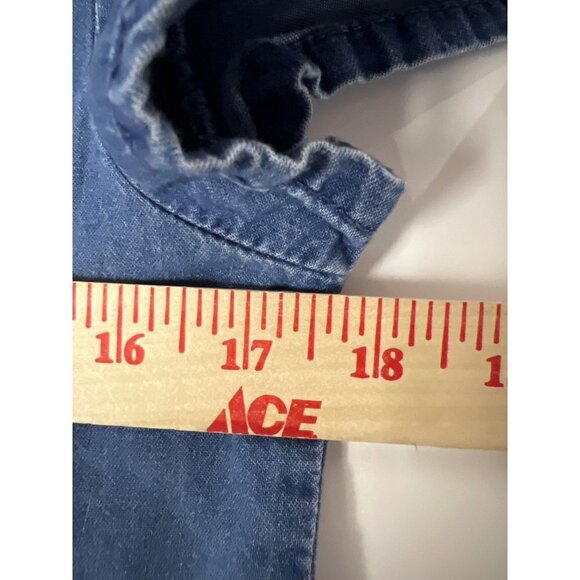 Zara Trafaluc Short Sleeve Denim Dress Button Front Closure  Women's Size Medium - Picture 5 of 7